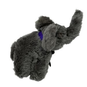 Vintage Dralon Elephant Plush 1950s-1970s German Made Glass Eyes Gray Soft Toy